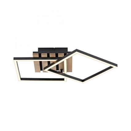 JUST LIGHT. 14053-79 - LED-Deckenleuchte AKUSTIK LED/15W/230V Eiche/Schwarz