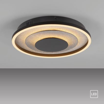 JUST LIGHT. 14409-21 - LED Deckenleuchte GLITTY LED/22W/230V Ø 40 cm schwarz