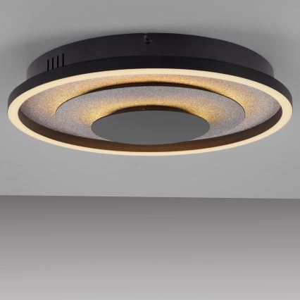 JUST LIGHT. 14409-21 - LED Deckenleuchte GLITTY LED/22W/230V Ø 40 cm schwarz