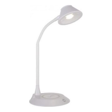 JUST LIGHT. 14414-16 - LED Dimmbare flexible Tischlampe mit kabellosem Laden PUCKI LED/4,5W/230V weiß