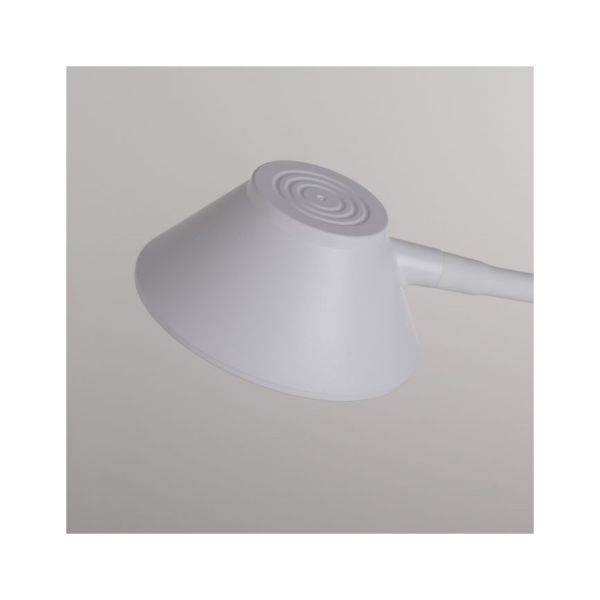 JUST LIGHT. 14414-16 - LED-dimmbare, flexible Tischlampe mit Touch-Bedienung und kabelloser Ladefunktion PUCKI LED/4,5W/230V weiß
