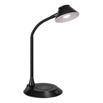 JUST LIGHT. 14414-18 - LED Dimmbare flexible Touch-Tischlampe mit kabellosem Laden PUCKI LED/4,5W/230V schwarz