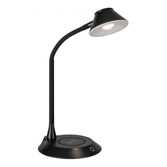 JUST LIGHT. 14414-18 - LED Dimmbare flexible Touch-Tischlampe mit kabellosem Laden PUCKI LED/4,5W/230V schwarz