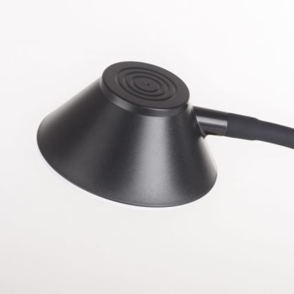 JUST LIGHT. 14414-18 - LED Dimmbare flexible Touch-Tischlampe mit kabellosem Laden PUCKI LED/4,5W/230V schwarz