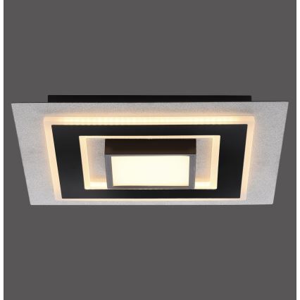 JUST LIGHT. 14439-21 - LED-Deckenleuchte CICHIO LED/18,5W/230V + LED/9W 40x40 cm schwarz