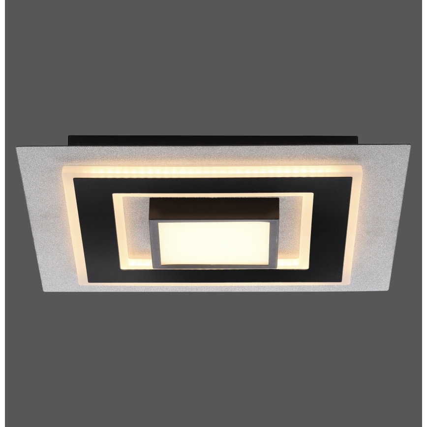 JUST LIGHT. 14439-21 - LED-Deckenleuchte CICHIO LED/18,5W/230V + LED/9W 40x40 cm schwarz