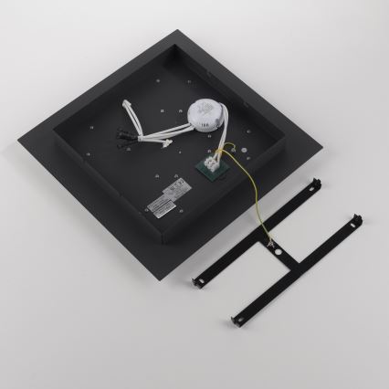 JUST LIGHT. 14439-21 - LED-Deckenleuchte CICHIO LED/18,5W/230V + LED/9W 40x40 cm schwarz