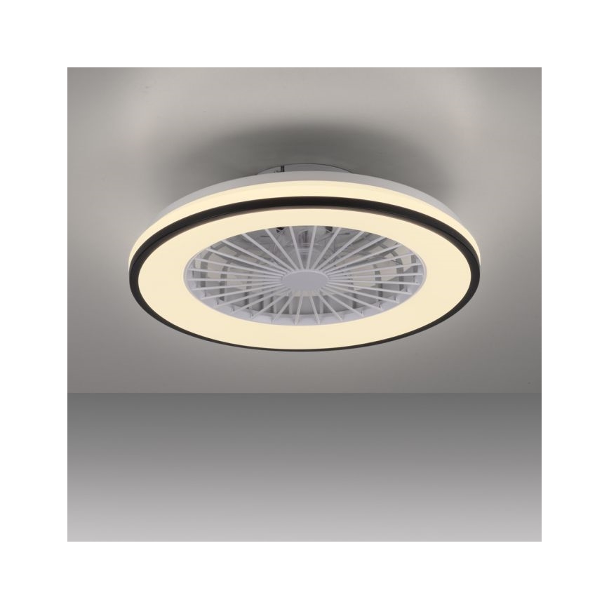 JUST LIGHT. 14447-18 - LED RGBW dimmbarer Deckenventilator mit Licht LENO LED/44W/230V 3000-6500K Ø 48,6 cm weiß + Fernbedienung