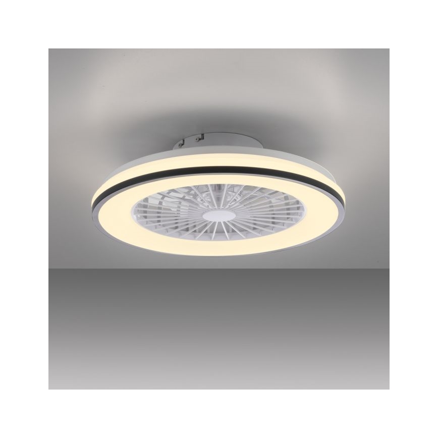 JUST LIGHT. 14447-18 - LED RGBW Dimmbarer Deckenventilator mit Licht LENO LED/44W/230V 3000-6500K Ø 48,6 cm weiß + Fernbedienung