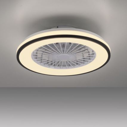 JUST LIGHT. 14447-18 - LED RGBW Dimmbarer Deckenventilator mit Licht LENO LED/44W/230V 3000-6500K Ø 48,6 cm weiß + Fernbedienung
