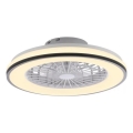 JUST LIGHT. 14447-18 - LED RGBW Dimmbarer Deckenventilator mit Licht LENO LED/44W/230V 3000-6500K Ø 48,6 cm weiß + Fernbedienung