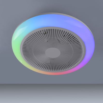 JUST LIGHT. 14623-16 - LED RGBW dimmbarer Deckenventilator mit Licht BRENDA LED/22W/230V 3000-6000K Ø 46 cm weiß + Fernbedienung