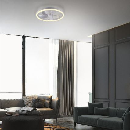 JUST LIGHT. 14624-16 - Dimmbarer LED-Deckenventilator mit Licht RITA LED/22W/230V 3000-6000K Ø 50 cm weiß + Fernbedienung