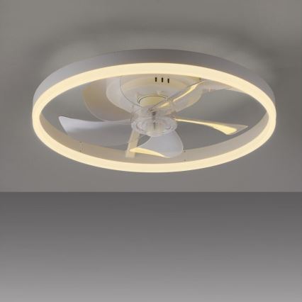 JUST LIGHT. 14624-16 - Dimmbarer LED-Deckenventilator mit Licht RITA LED/22W/230V 3000-6000K Ø 50 cm weiß + Fernbedienung