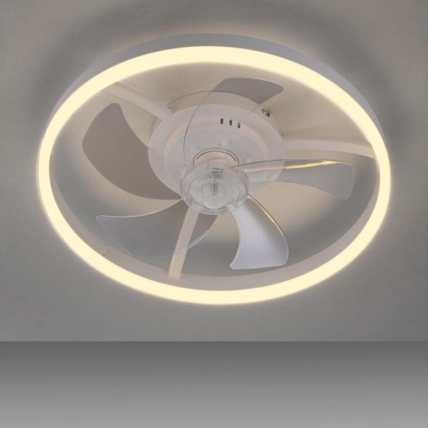 JUST LIGHT. 14624-16 - Dimmbarer LED-Deckenventilator mit Licht RITA LED/22W/230V 3000-6000K Ø 50 cm weiß + Fernbedienung