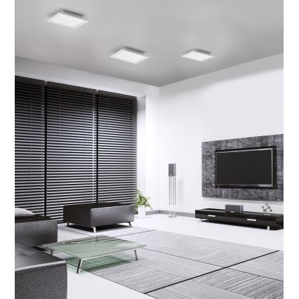 JUST LIGHT. 14680-16 - Dimmbares Anbaupanel (LED RGB) LOLA FLAT LED/18W/230V 2700-5000K + Fernbedienung
