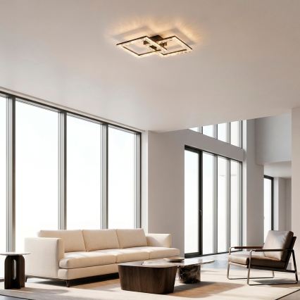 JUST LIGHT. 14732-18 - LED-Deckenleuchte GLITRA LED/17,5W/230V 37,6x37,6 cm schwarz