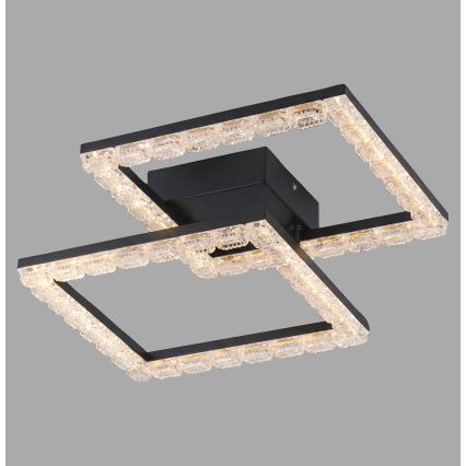 JUST LIGHT. 14732-18 - LED-Deckenleuchte GLITRA LED/17,5W/230V 37,6x37,6 cm schwarz
