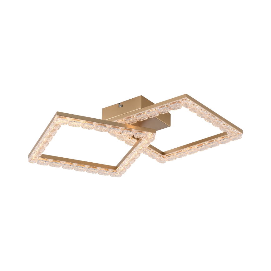 JUST LIGHT. 14732-60 - LED-Deckenleuchte GLITRA LED/17,5W/230V 37,6x37,6 cm goldfarben