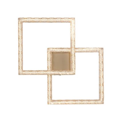 JUST LIGHT. 14732-60 - LED-Deckenleuchte GLITRA LED/17,5W/230V 37,6x37,6 cm goldfarben