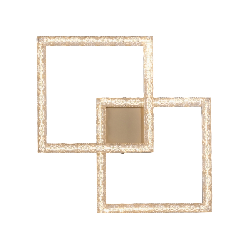 JUST LIGHT. 14732-60 - LED-Deckenleuchte GLITRA LED/17,5W/230V 37,6x37,6 cm goldfarben