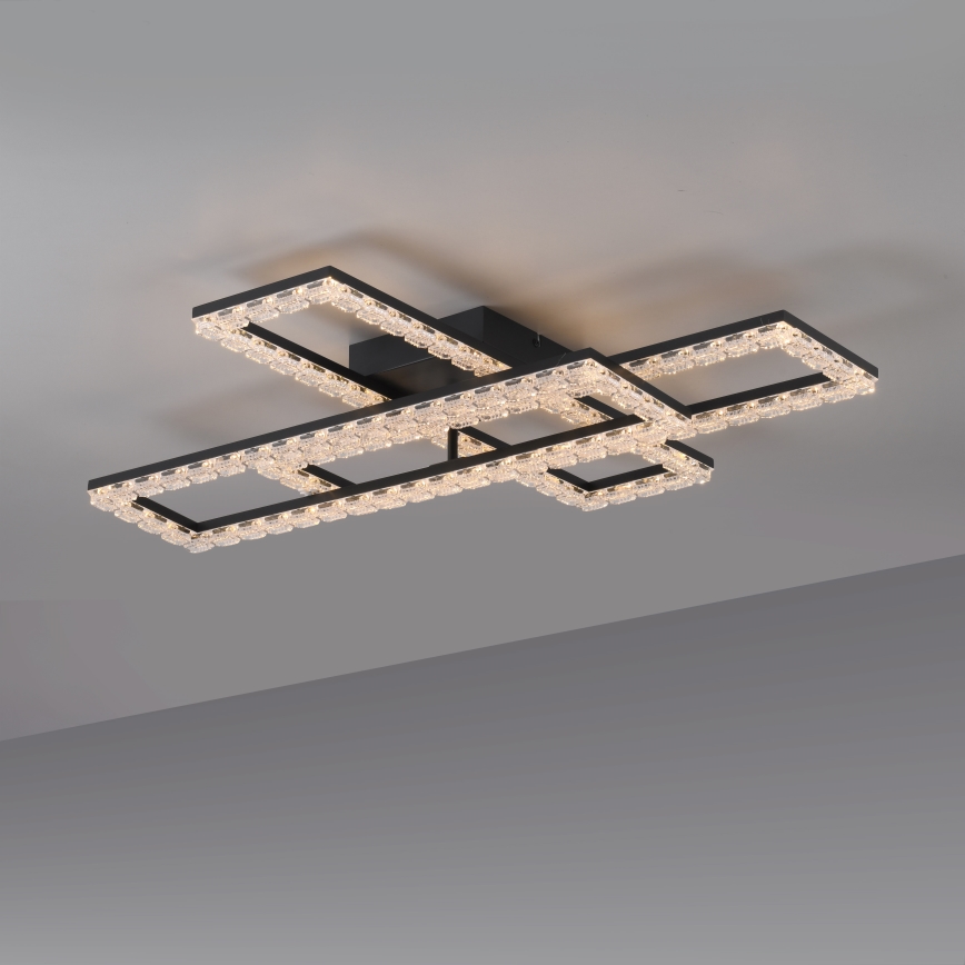 JUST LIGHT. 14733-18 - LED Deckenleuchte GLITRA LED/35W/230V 57x72 cm schwarz