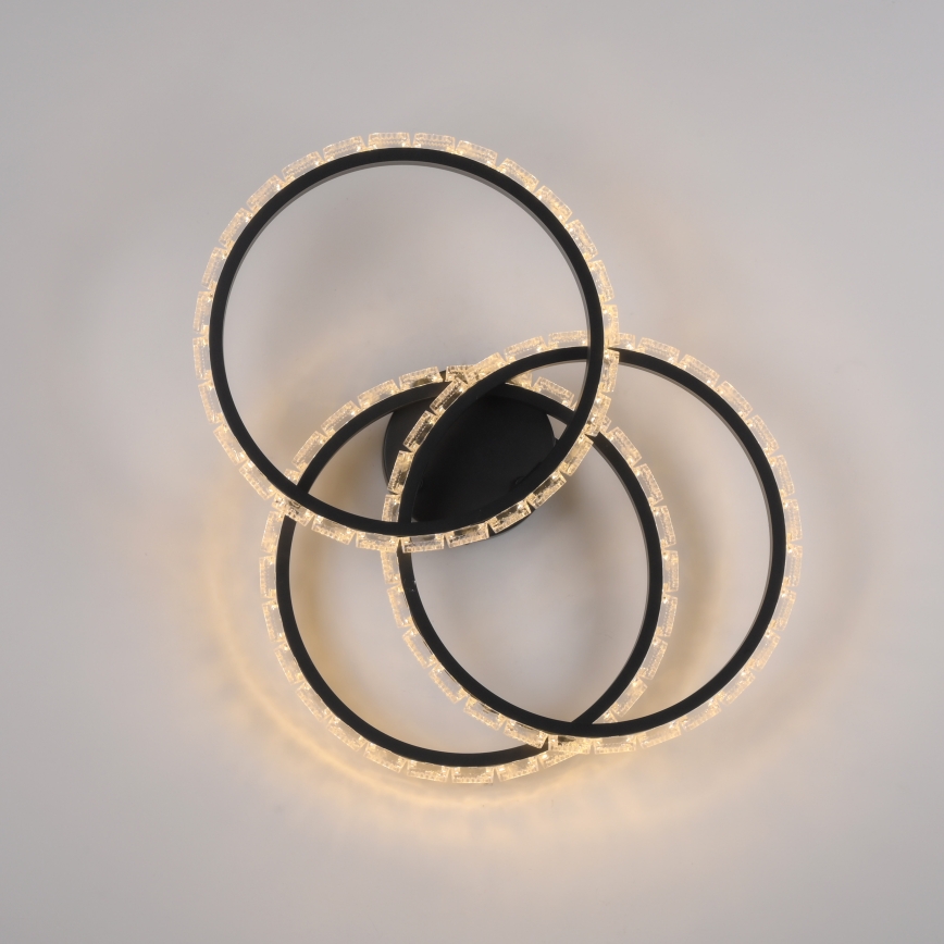 JUST LIGHT. 14734-18 - LED-Deckenleuchte GLITRA LED/37W/230V Ø 50 cm schwarz