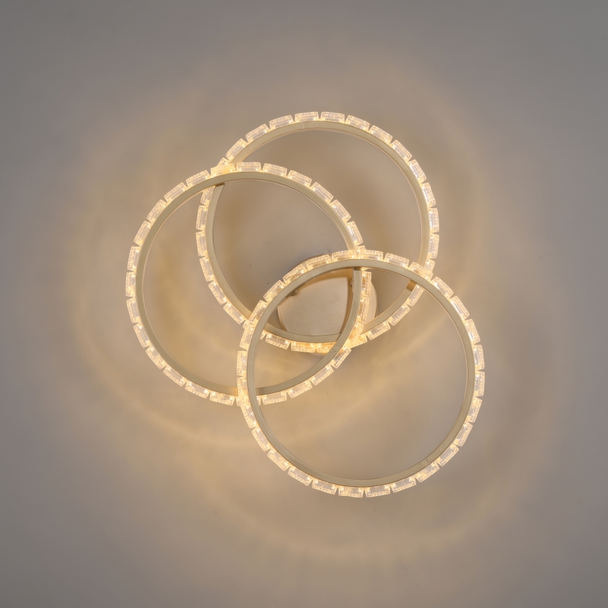 JUST LIGHT. 14734-60 - LED-Deckenleuchte GLITRA LED/37W/230V Ø 50 cm goldfarben
