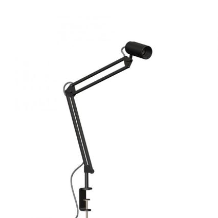 JUST LIGHT. 14773-18 - Tischleuchte mit Klemme TURN ME 1xE27/60W/230V schwarz