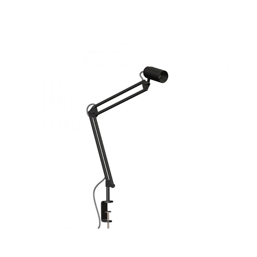 JUST LIGHT. 14773-18 - Tischleuchte mit Klemme TURN ME 1xE27/60W/230V schwarz