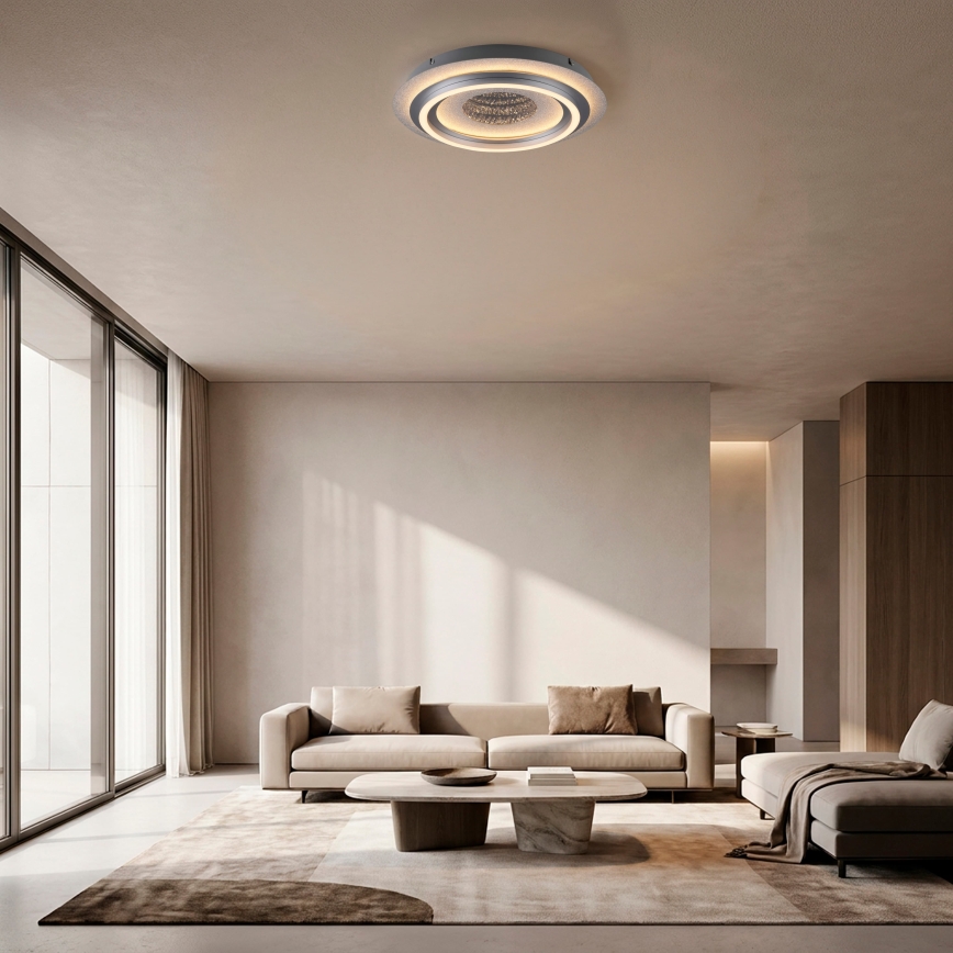 JUST LIGHT. 15089-21 - LED Deckenleuchte CICHIO LED/36W/230V Ø 40 cm mattchrom