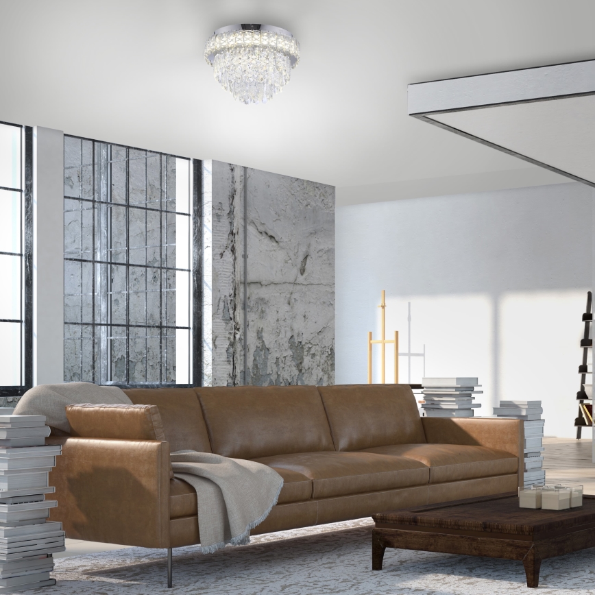 JUST LIGHT. 15092-17 - LED Deckenleuchte KULUNKA LED/33W/230V Ø 38 cm glänzender Chrom