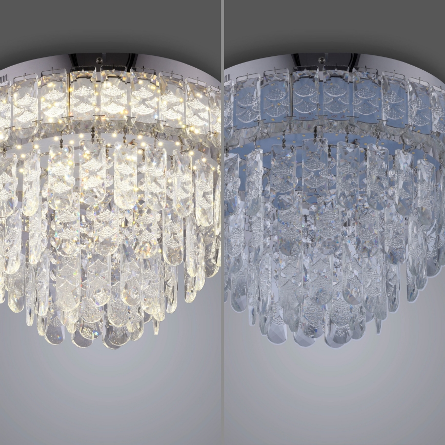 JUST LIGHT. 15092-17 - LED Deckenleuchte KULUNKA LED/33W/230V Ø 38 cm glänzender Chrom