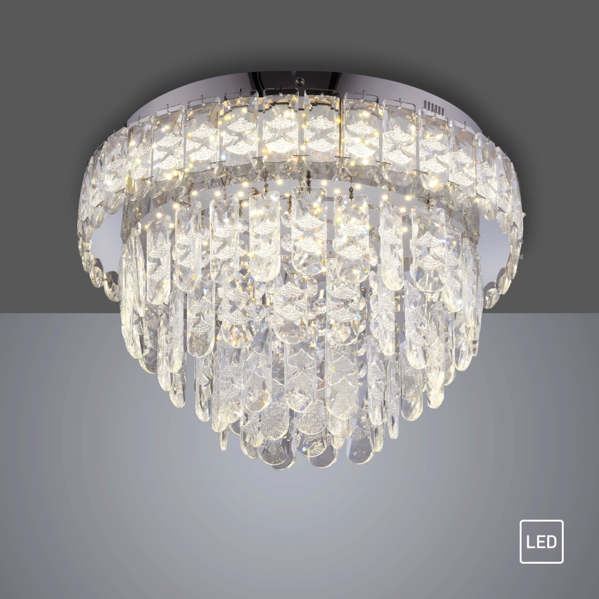 JUST LIGHT. 15092-17 - LED Deckenleuchte KULUNKA LED/33W/230V Ø 38 cm glänzender Chrom