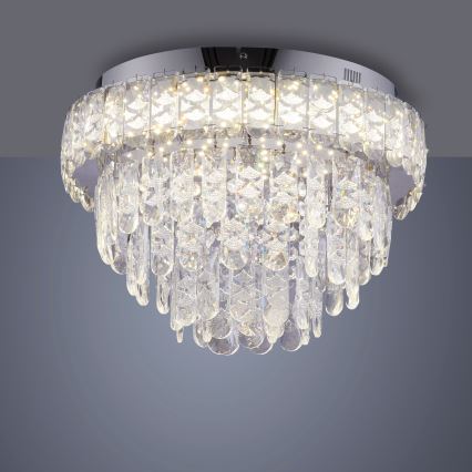 JUST LIGHT. 15092-17 - LED Deckenleuchte KULUNKA LED/33W/230V Ø 38 cm glänzender Chrom