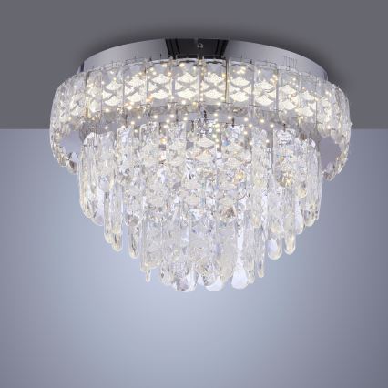 JUST LIGHT. 15092-17 - LED Deckenleuchte KULUNKA LED/33W/230V Ø 38 cm glänzender Chrom