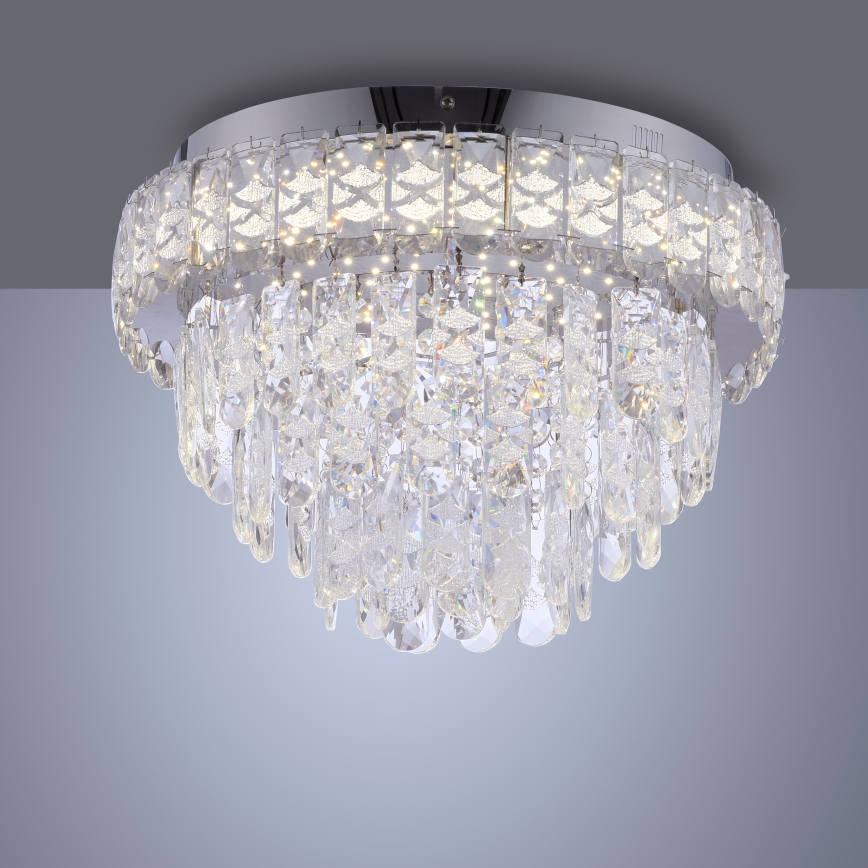 JUST LIGHT. 15092-17 - LED Deckenleuchte KULUNKA LED/33W/230V Ø 38 cm glänzender Chrom