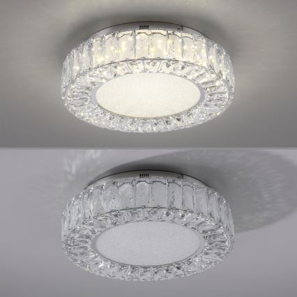 JUST LIGHT. 15221-17 - LED Deckenleuchte KULUNKA LED/32W/230V Ø 37 cm glänzender Chrom