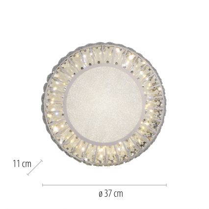 JUST LIGHT. 15221-17 - LED Deckenleuchte KULUNKA LED/32W/230V Ø 37 cm glänzender Chrom