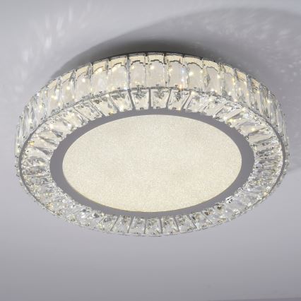 JUST LIGHT. 15222-17 - LED-Deckenleuchte KULUNKA LED/46W/230V Ø 50 cm glänzender Chrom