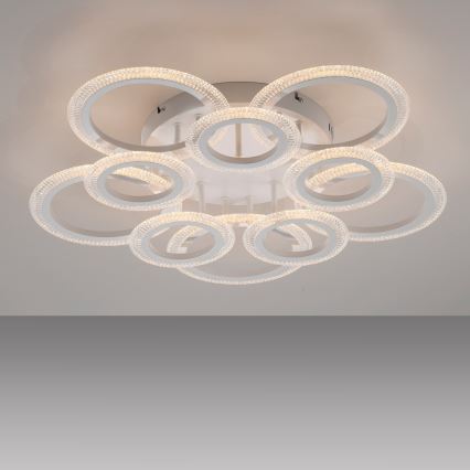 JUST LIGHT. 15268-16 - LED-Deckenleuchte CRYSTALLO LED/48,5W/230V Ø 68,6 cm weiß