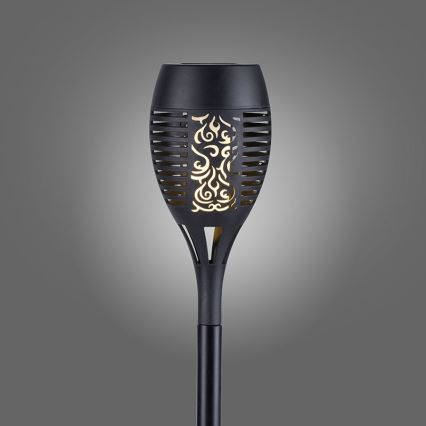 JUST LIGHT. 19106-18-3 - SET 3x LED-Solarleuchte FACKEL LED/0,24W/1,2V 200 mAh IP44 schwarz