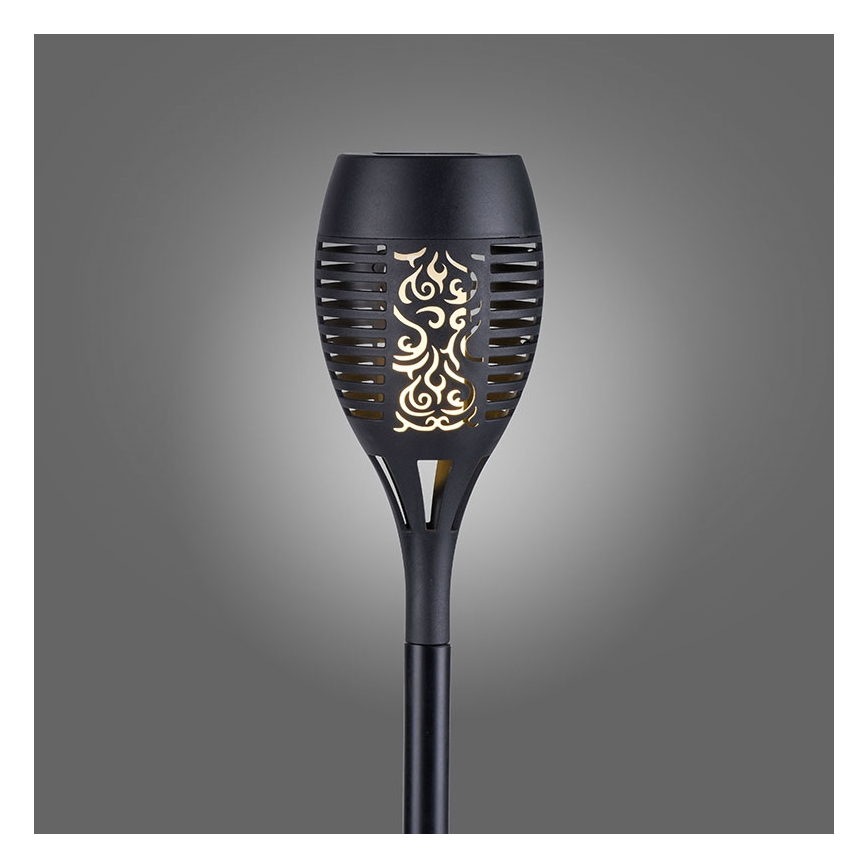 JUST LIGHT. 19106-18-3 - SET 3x LED-Solarleuchte FACKEL LED/0,24W/1,2V 200 mAh IP44 schwarz
