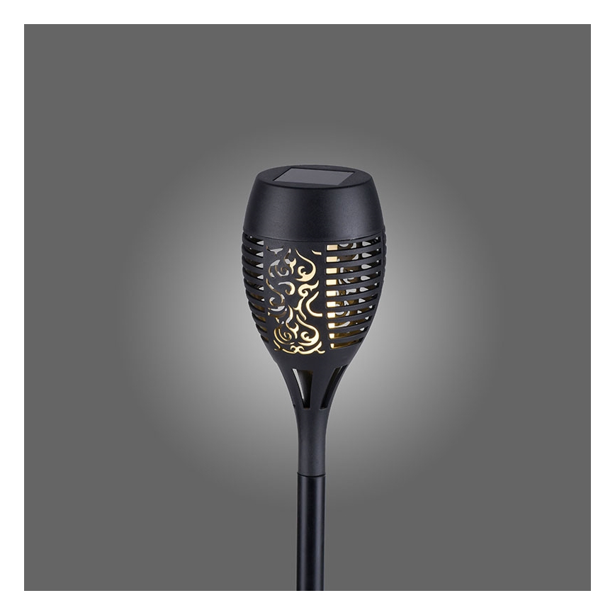 JUST LIGHT. 19106-18-3 - SET 3x LED-Solarleuchte FACKEL LED/0,24W/1,2V 200 mAh IP44 schwarz