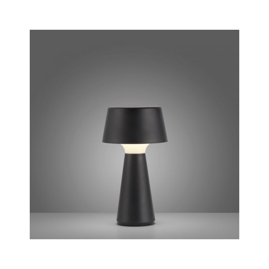 JUST LIGHT. 19260-18 - LED dimmbare Touch-Außenleuchte ABERA LED/3W/3,7V 2000 mAh USB IP54 schwarz