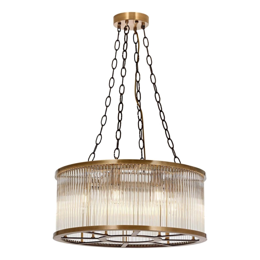 Kabel-Hängeleuchte CRYSTALLINE 8xE27/40W/230V bronzefarben