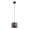 Kabel-Pendelleuchte ASLI 1xE27/15W/230V braun