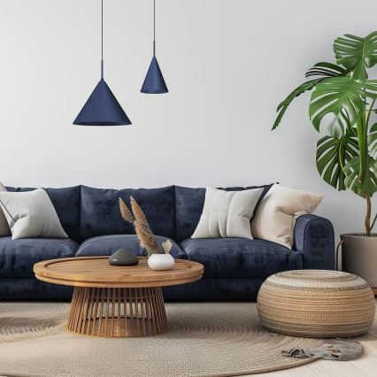 Kabel-Pendelleuchte CAPITAL, 1xGX53/15W/230V, Durchmesser 32 cm, blau