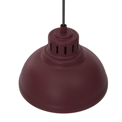 Kabel-Pendelleuchte SVEN 4xE27/15W/230V burgunderrot