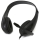 Kabelgebundener Kopfhörer mit Mikrofon schwarz
